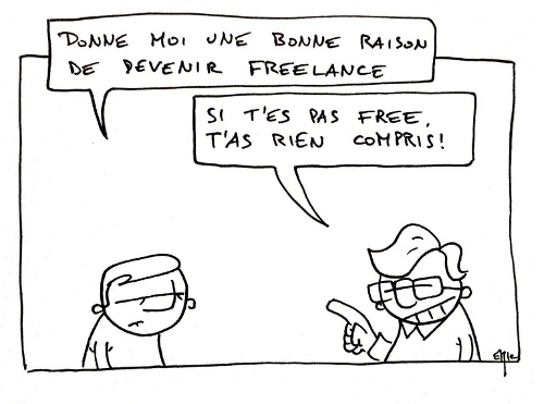 la vie d'un freelance en dessin