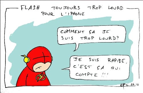 Toujours pas de flash sur iphone.