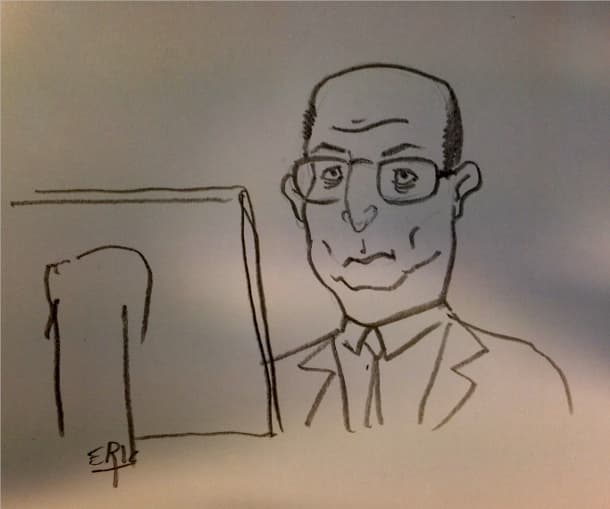 Mon collègue d'en face - petits dessins en passant