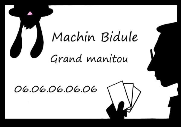 Carte de visite pour un collègue magicien