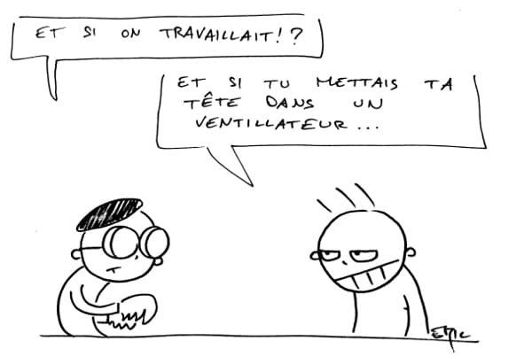 Ambiance de lundi au travail.
