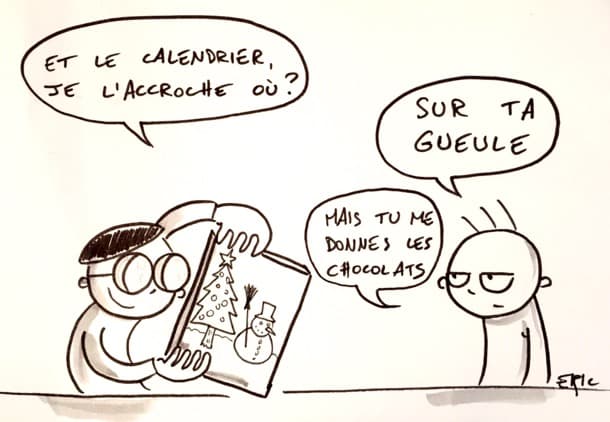 Le calendrier de l'avent jour 2 - mettons de la bonne humeur au boulot