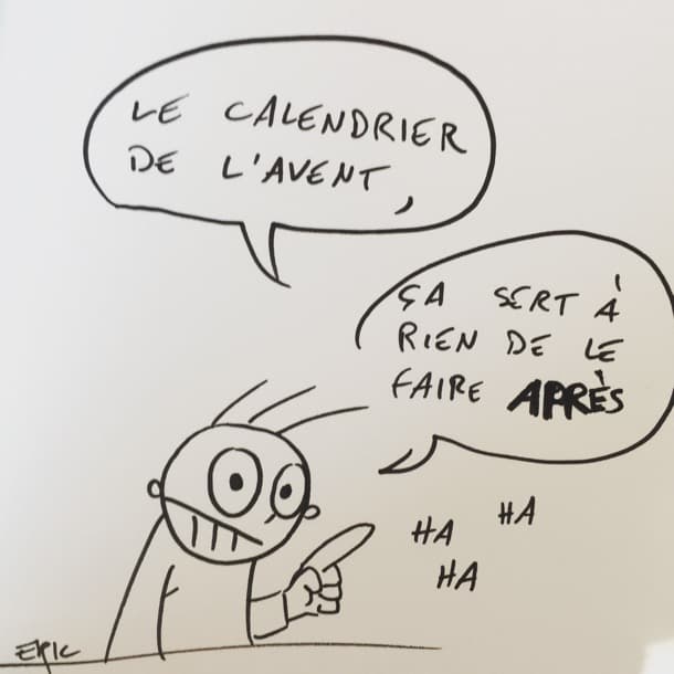 Calendrier de l'avent au boulot - jour 1
