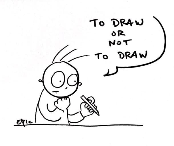Calendrier de l'avent au boulot, jour 7 - to draw or not to draw