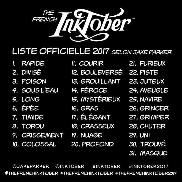 J'ai fait le inktober2017 !