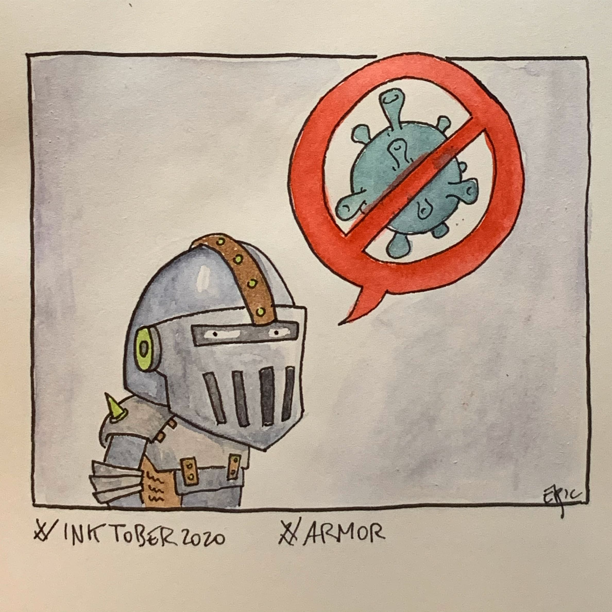 Inktober 2020 · Jour 14 — Armure