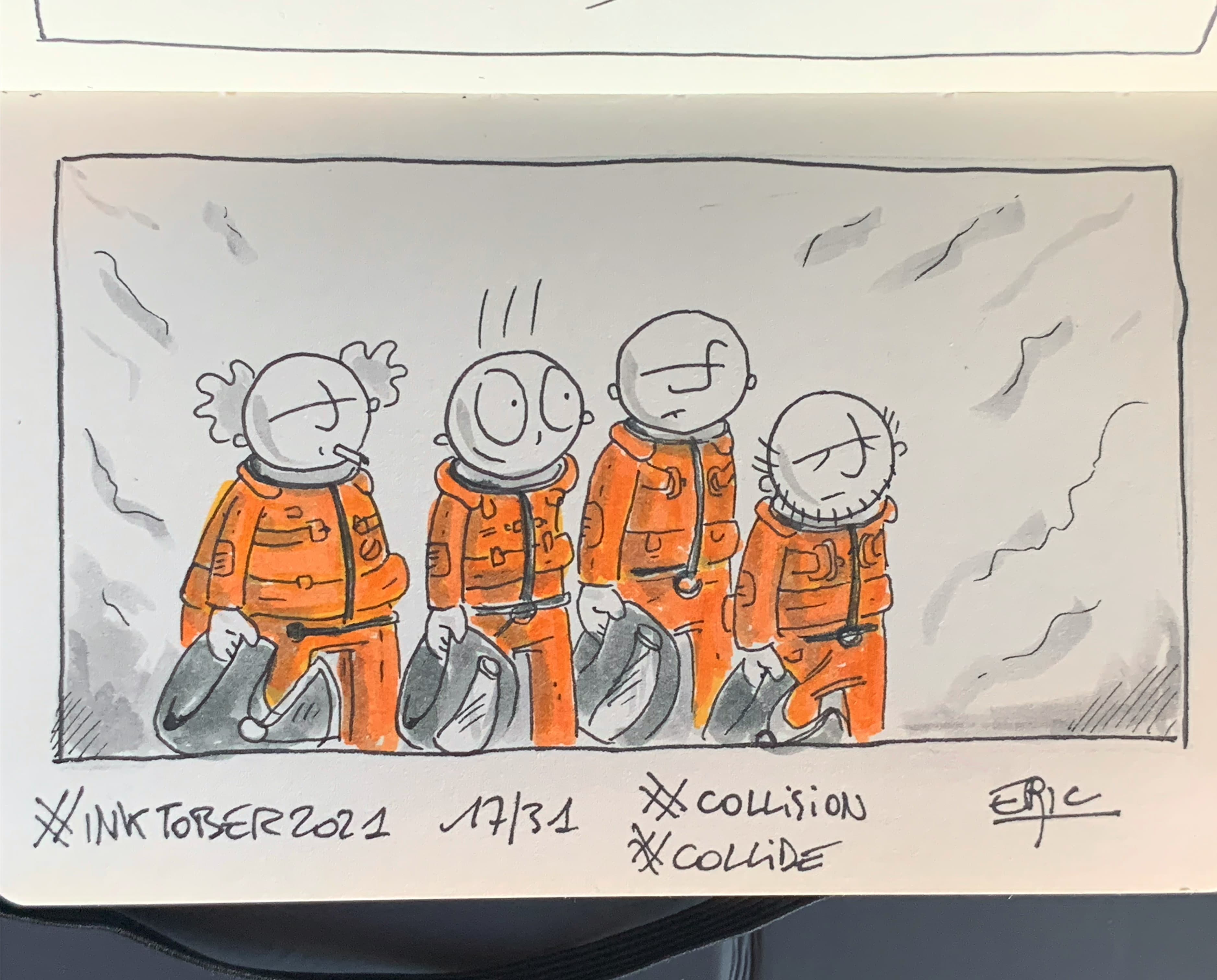 Inktober 2021 · Jour 17 — Percuter · Armageddon