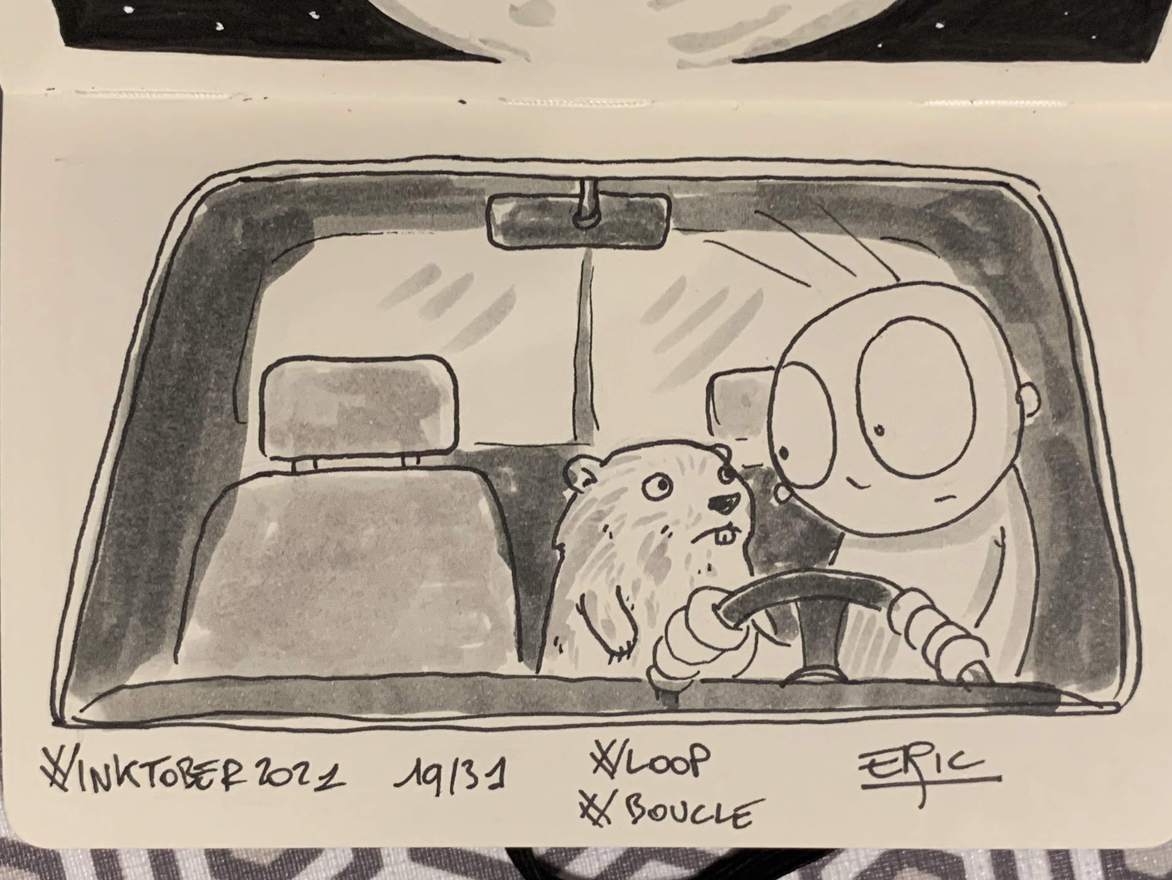 Inktober 2021 · Jour 19 — Boucle · Un jour sans fin