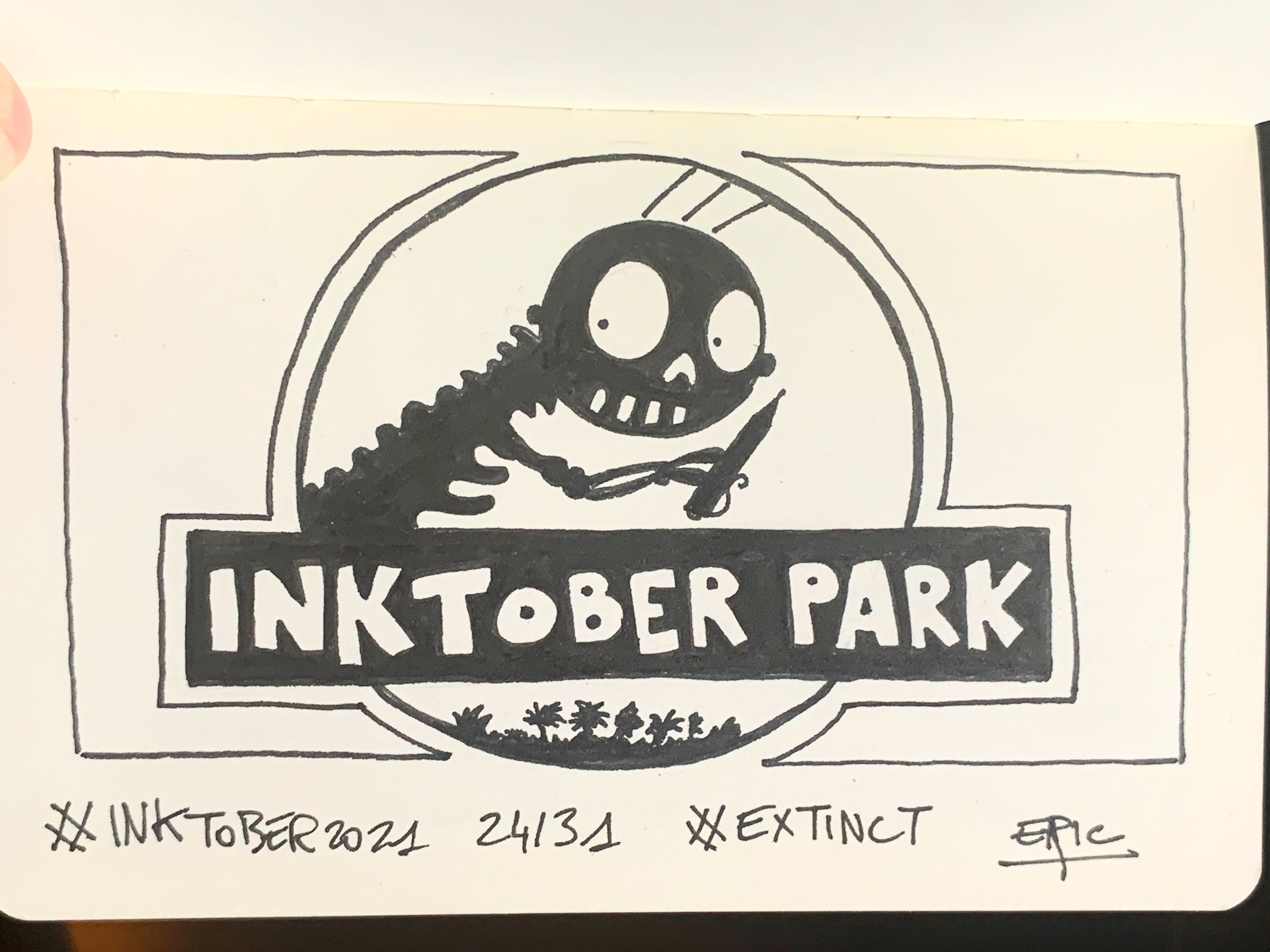 Inktober 2021 · Jour 24 — Disparu · Jurassic Park