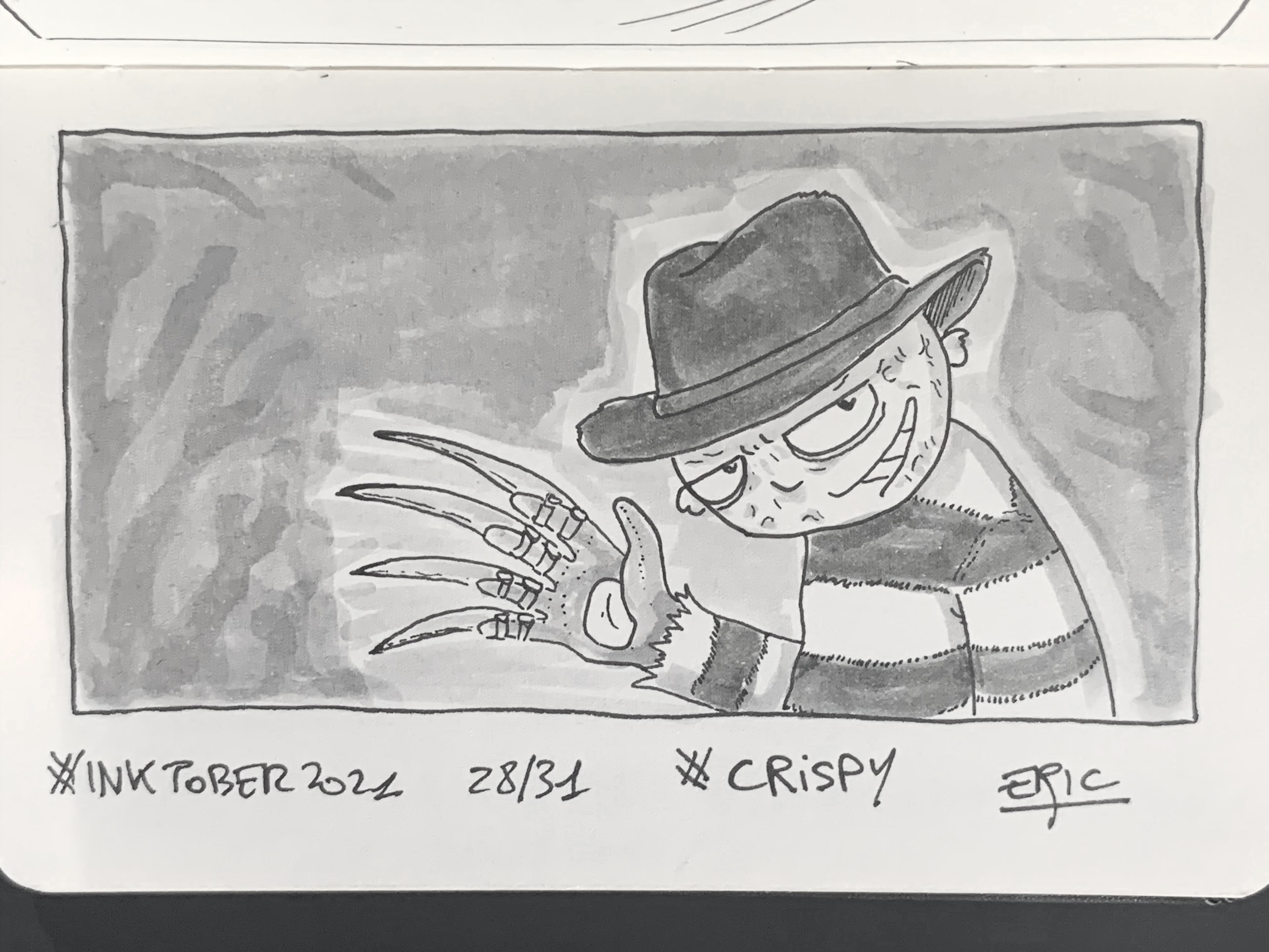 Inktober 2021 · Jour 28 — Croustillant · Les Griffes de la nuit