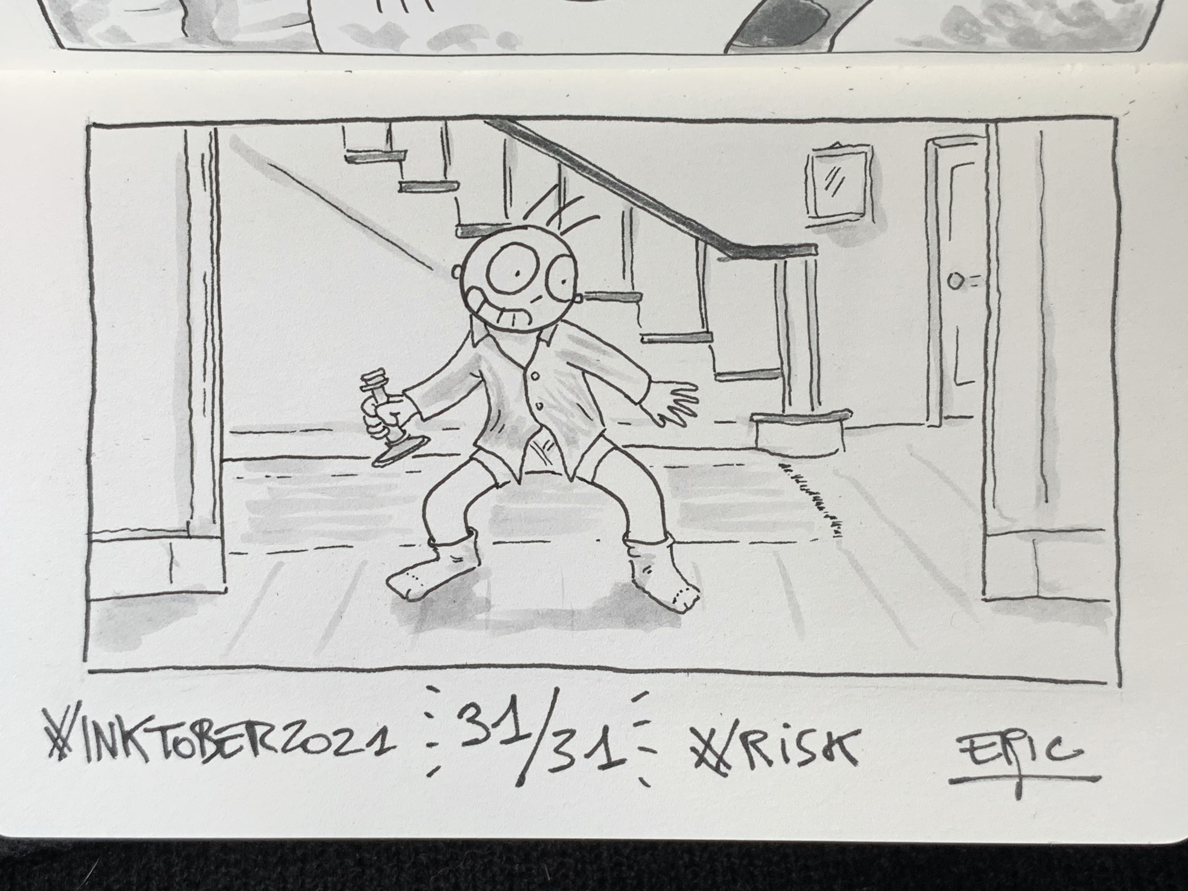 Inktober 2021 · Jour 31 — Risque · Risky Business