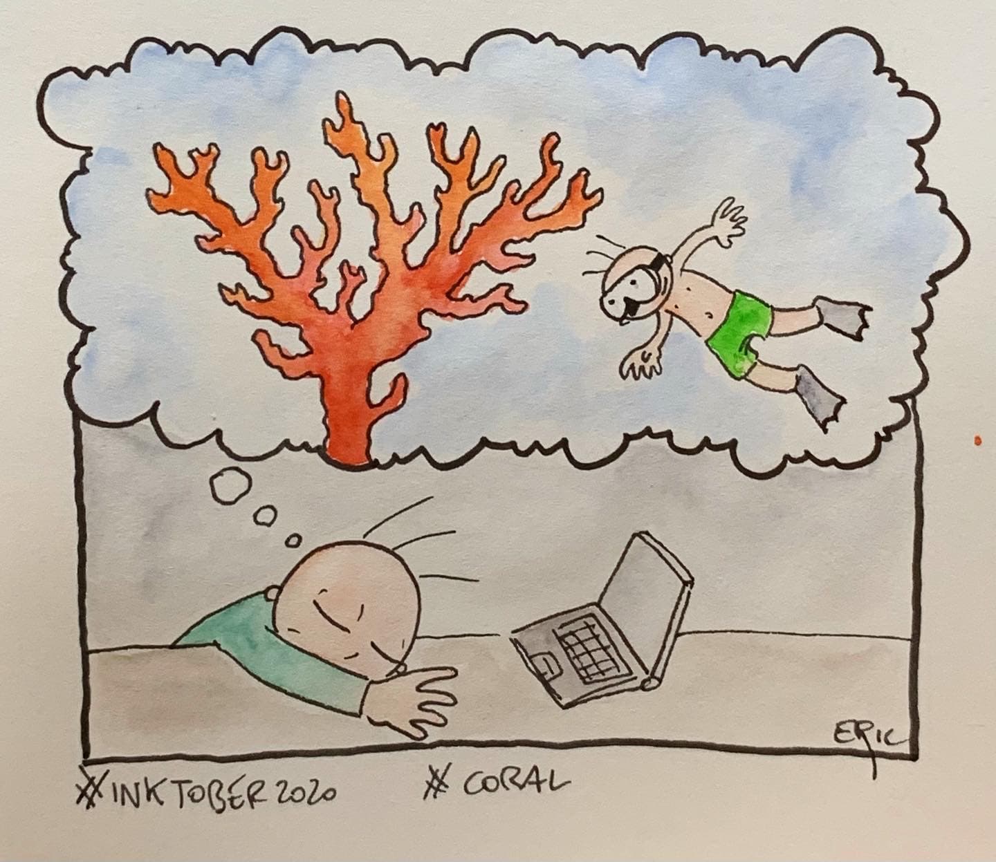 Inktober 2020 · Jour 20 — Corail