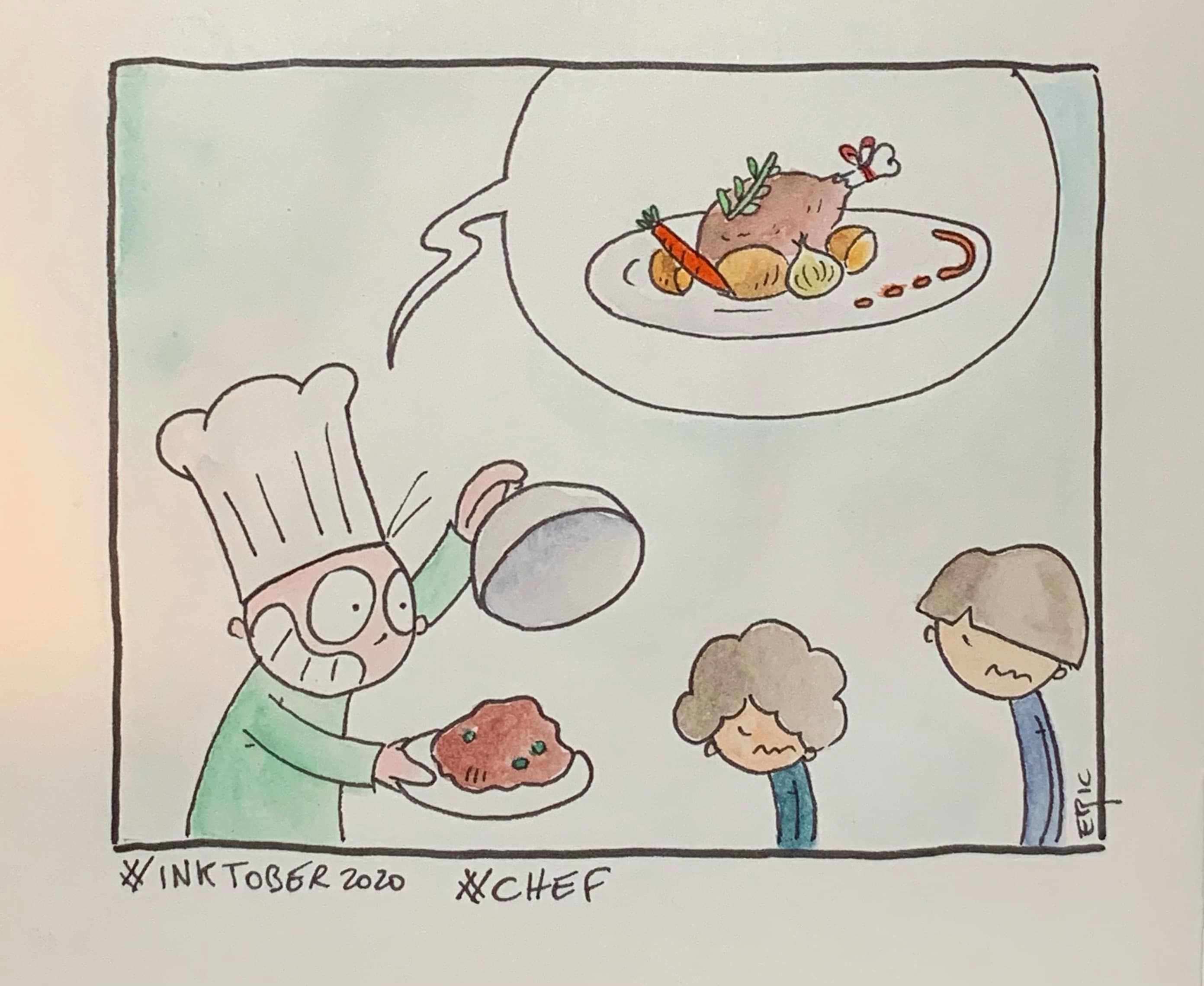 Inktober 2020 · Jour 22 — Chef cuisinier