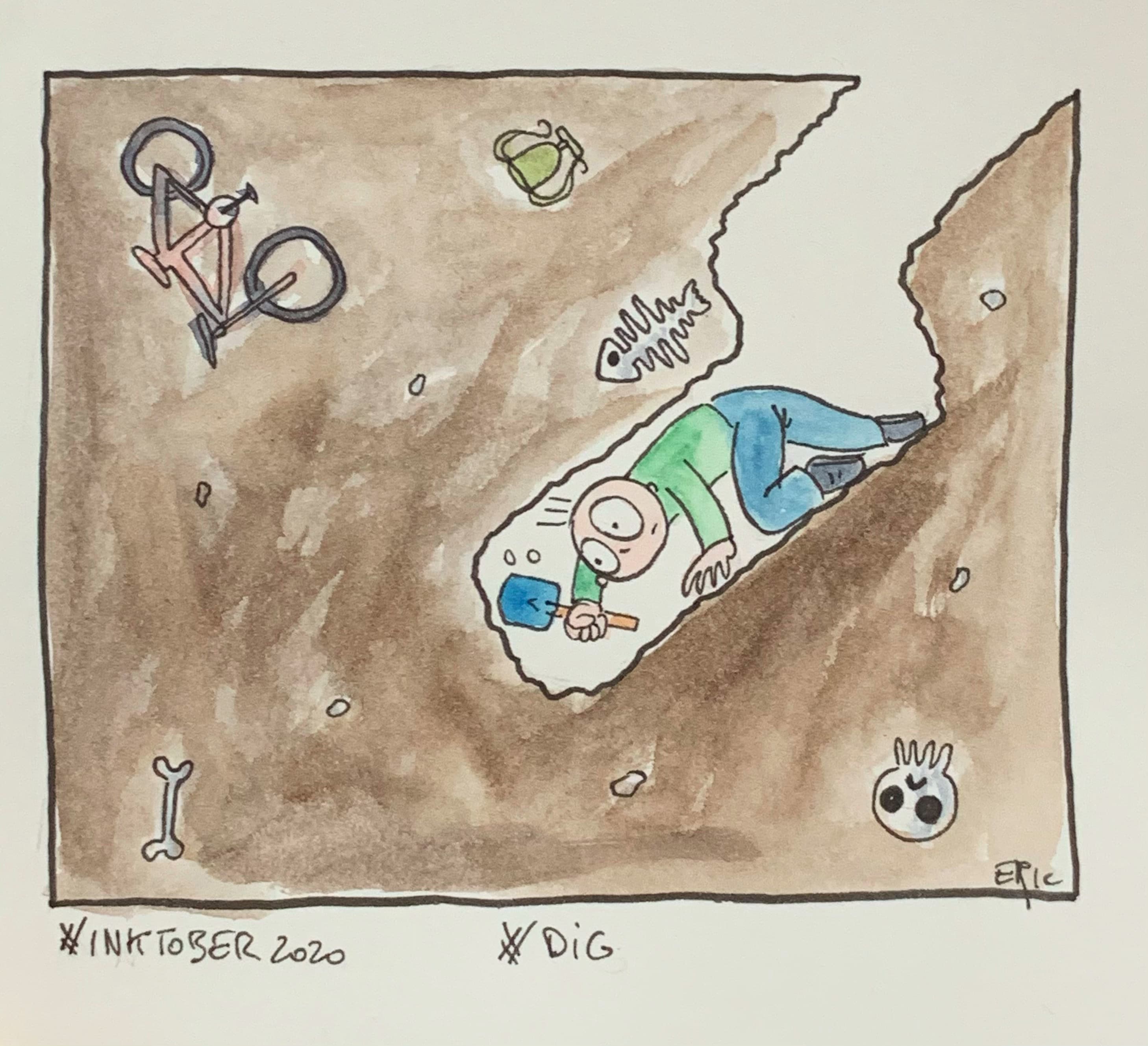 Inktober 2020 · Jour 24 — Creuser