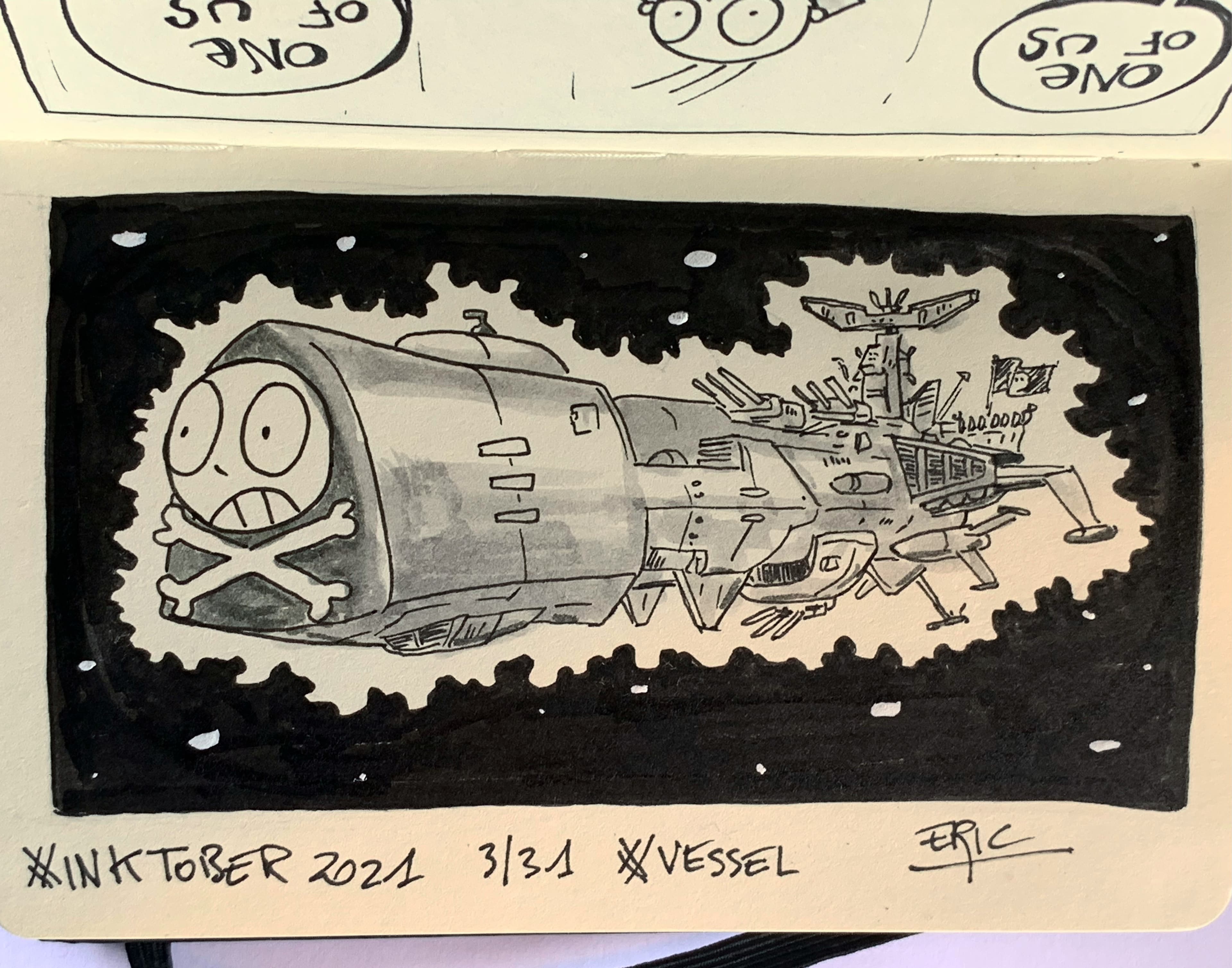 Inktober 2021 · Jour 3 — Navire · Albator