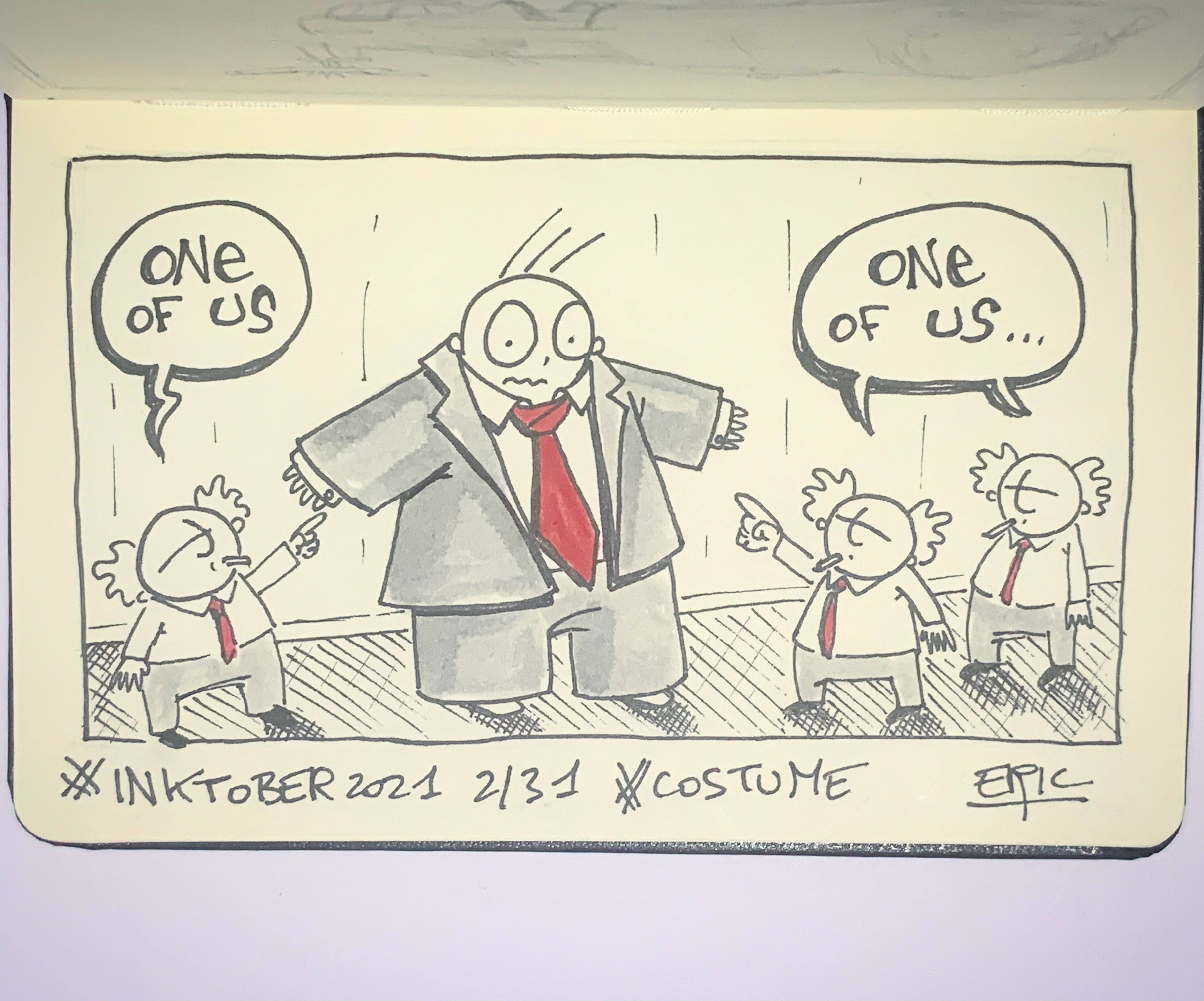 Inktober 2021 — Costume (Freaks)