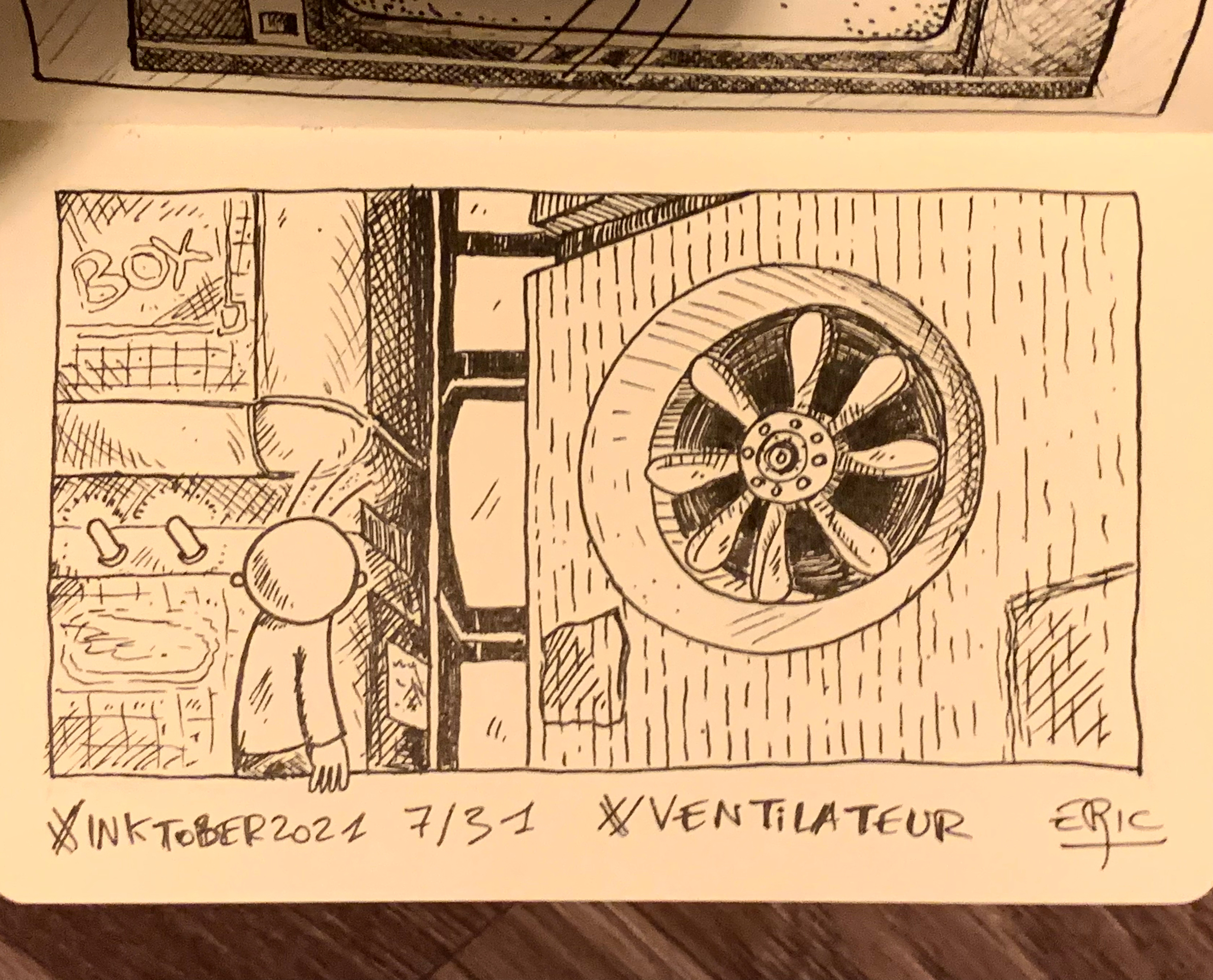 Inktober 2021 — Ventilateur (Total Recall)