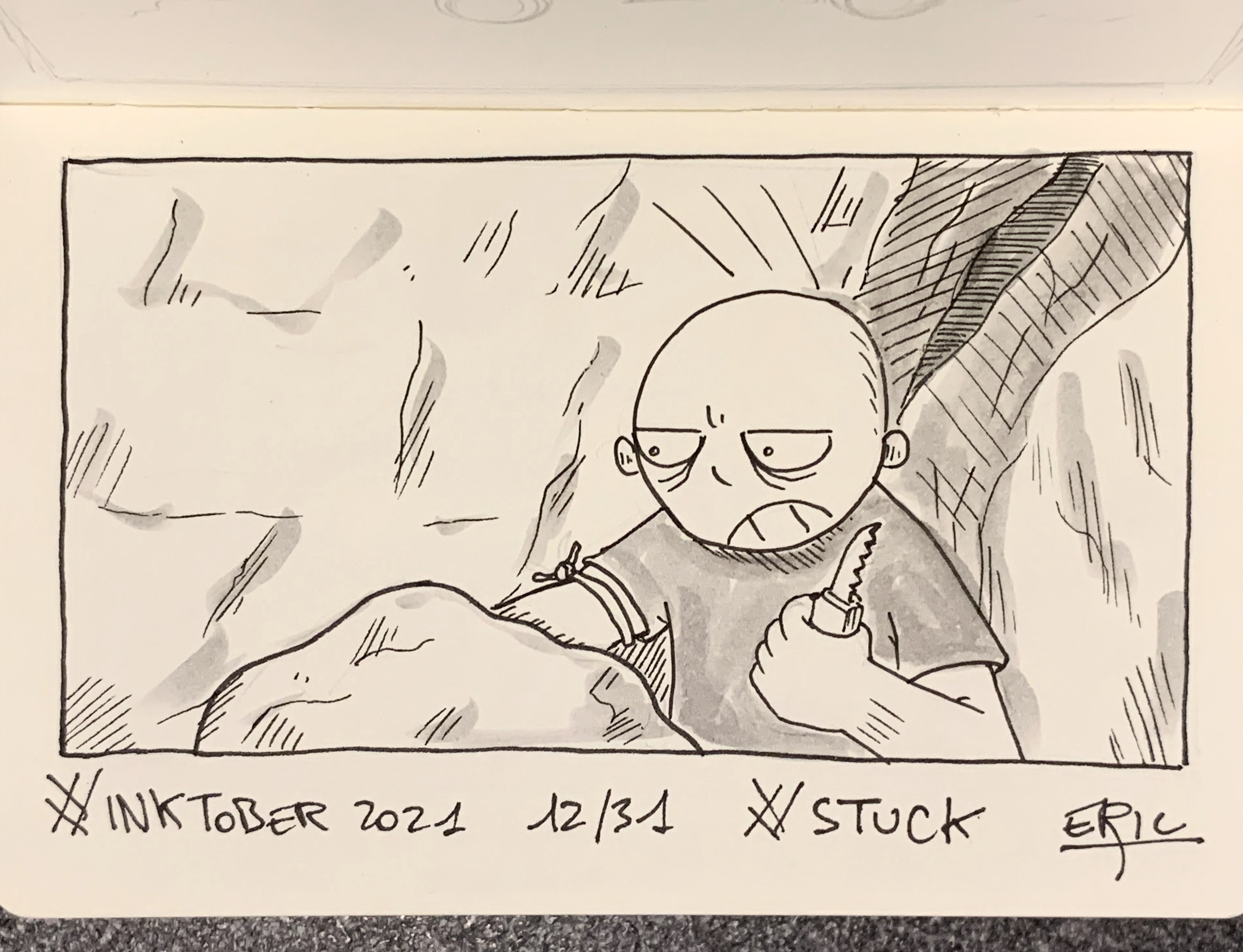Inktober 2021 — Collé (127 heures)