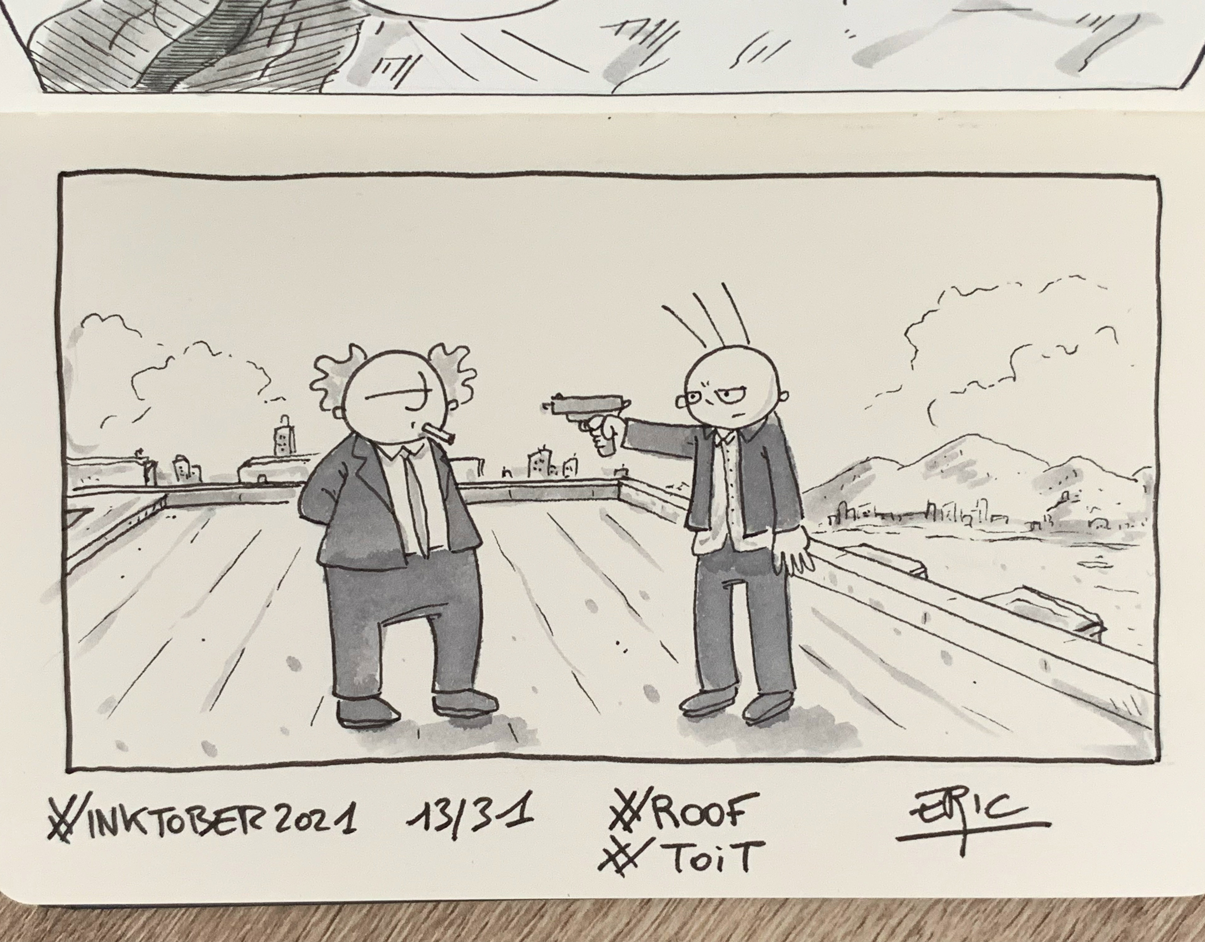 Inktober 2021 — Toiture (Infernal Affairs)