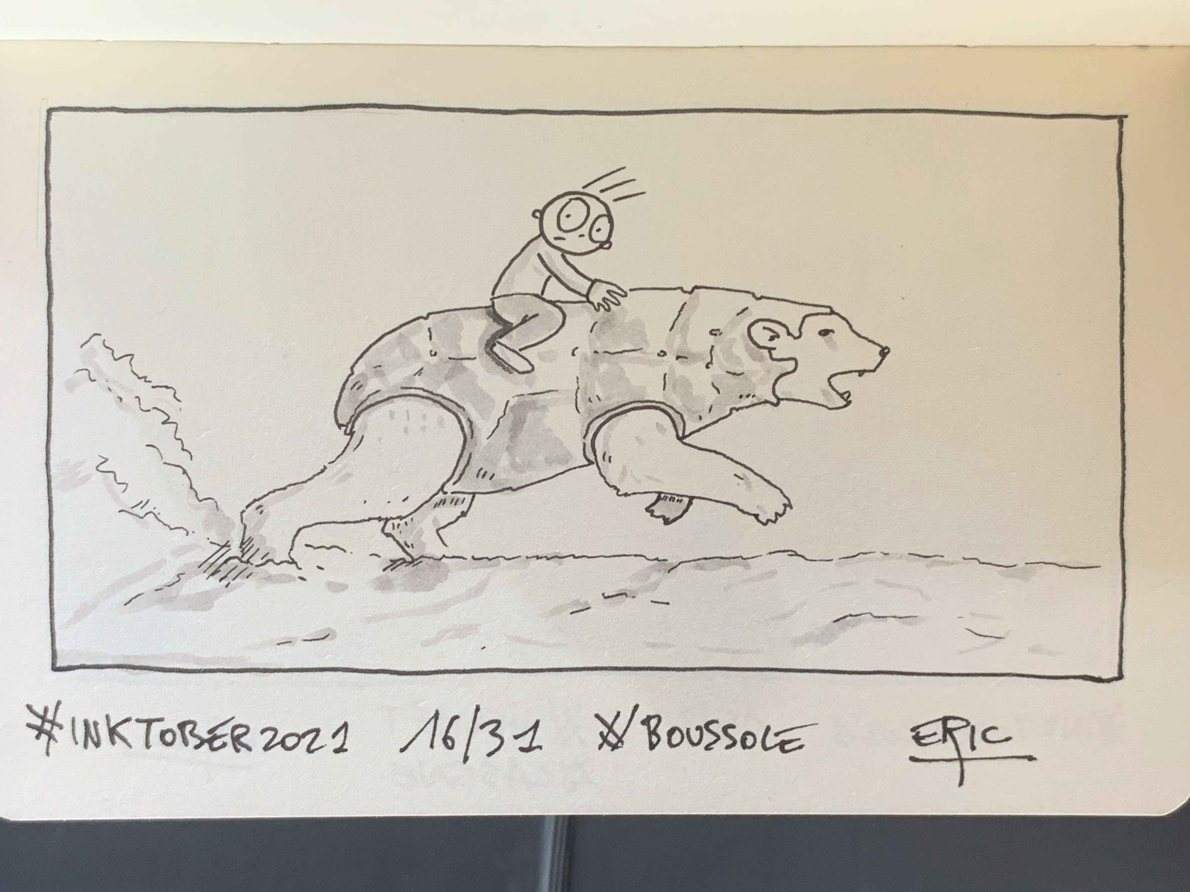 Inktober 2021 — Boussole (La Boussole d'or)