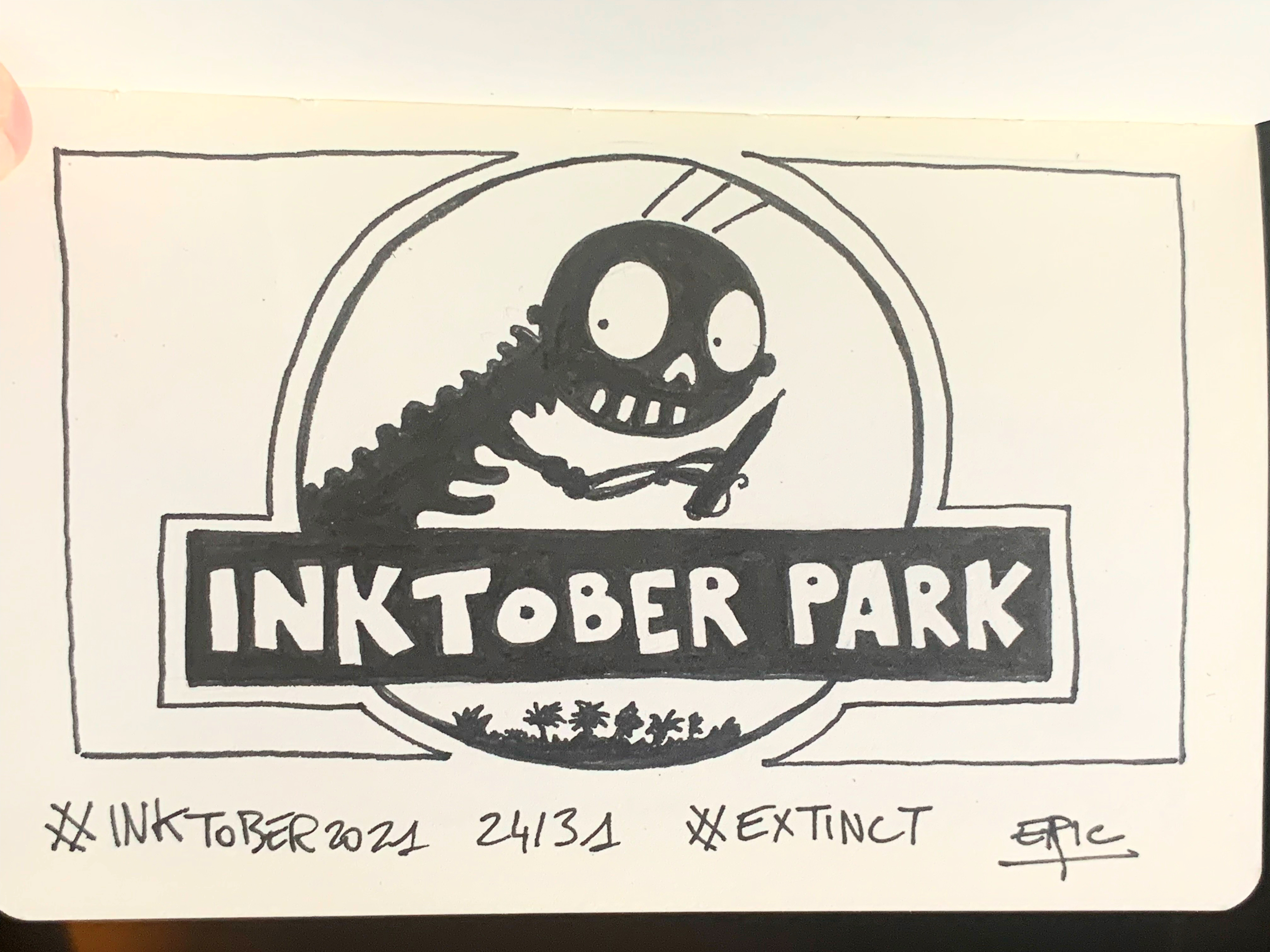 Inktober 2021 — Disparu (Jurassic Park)