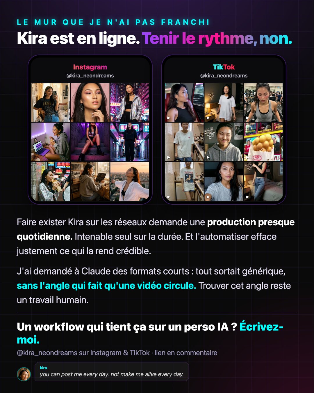 Kira sur les réseaux